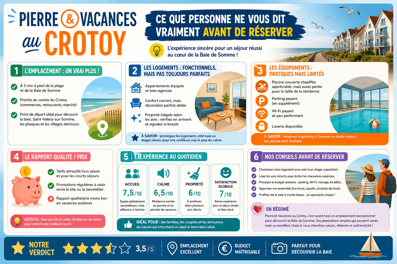 Infographie : Pierre et Vacances au Crotoy : ce que personne ne vous dit vraiment avant de réserver