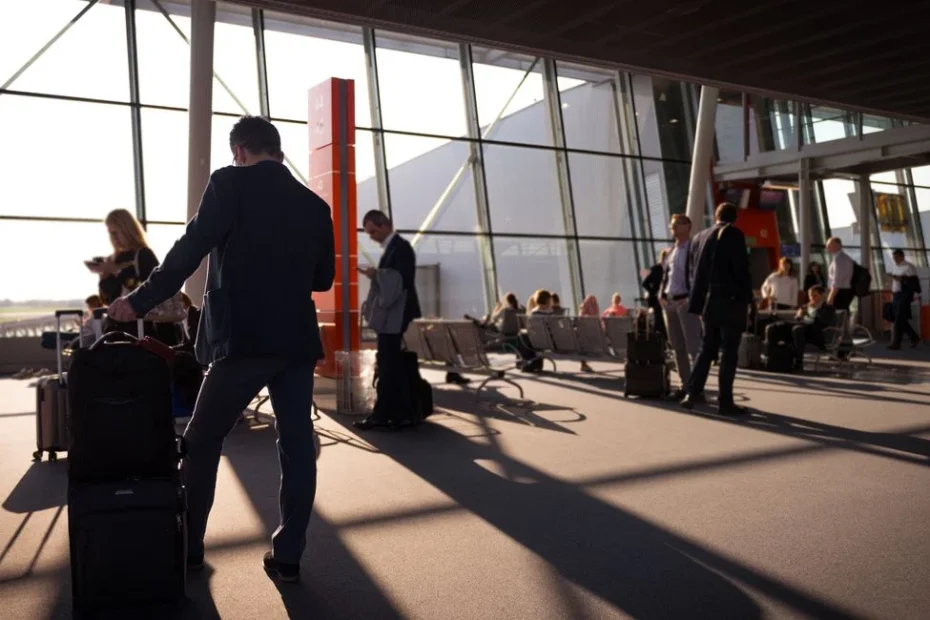 Famille devant tableau d’affichage vols annulés aéroport stress retards
